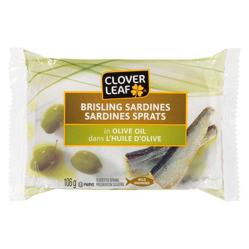 Clover Leaf Brisling Sardines in Olive Oil 106g - Case of 12