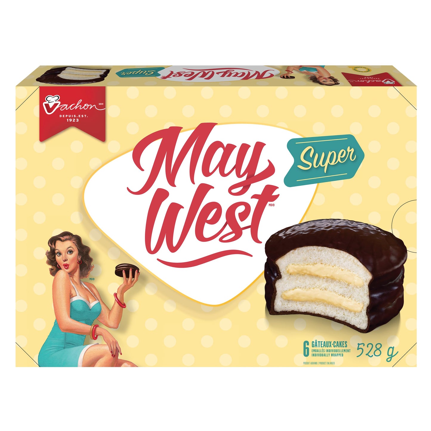 Vachon Super May West Cake - 6ct