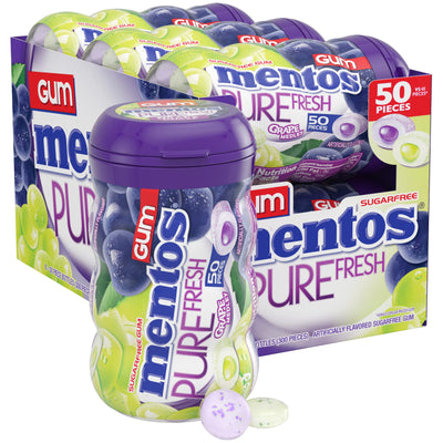 Mentos Pure Fresh Grape Gum 50pcs - 6ct