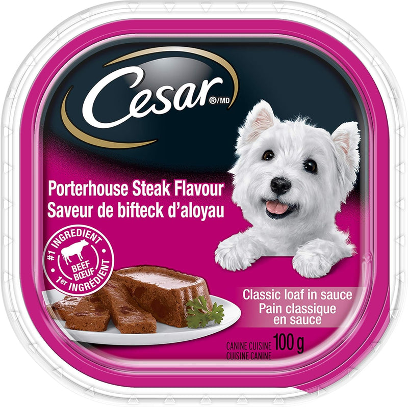 Cesar Porterhouse Steak Dog Food 100g - Case of 24