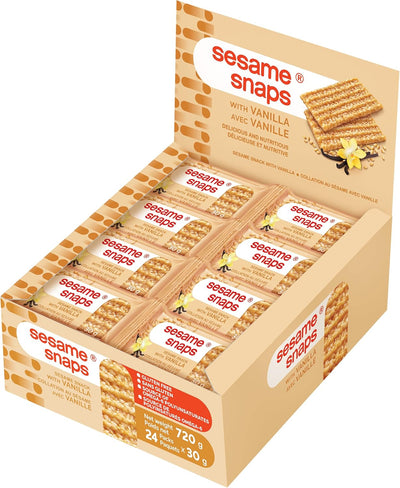 Sesame Snaps Sesame Snack with Vanilla 30g - 24ct