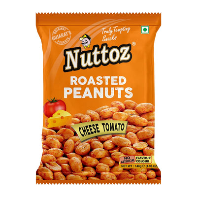 Nuttoz Roasted Peanuts Cheese Tomato 140g - Case of 8