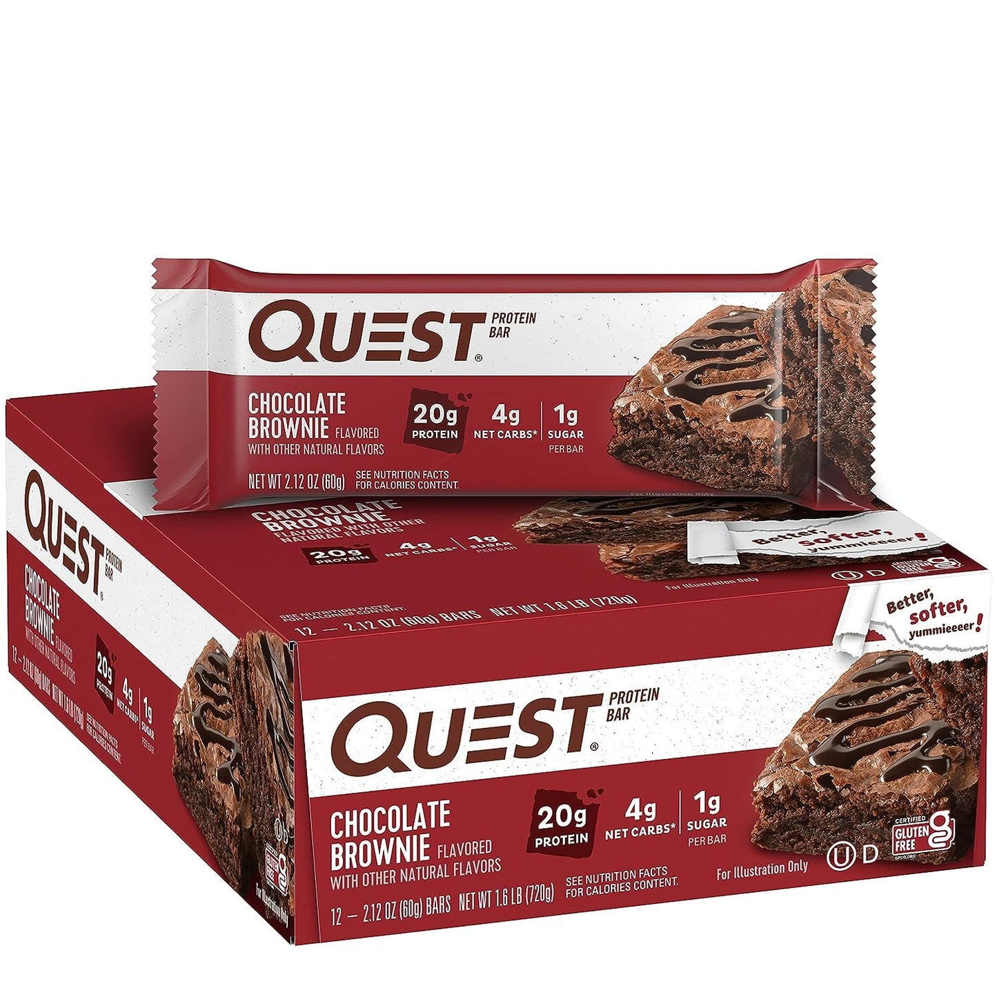 Quest Protein Bar Chocolate Brownie - 12ct