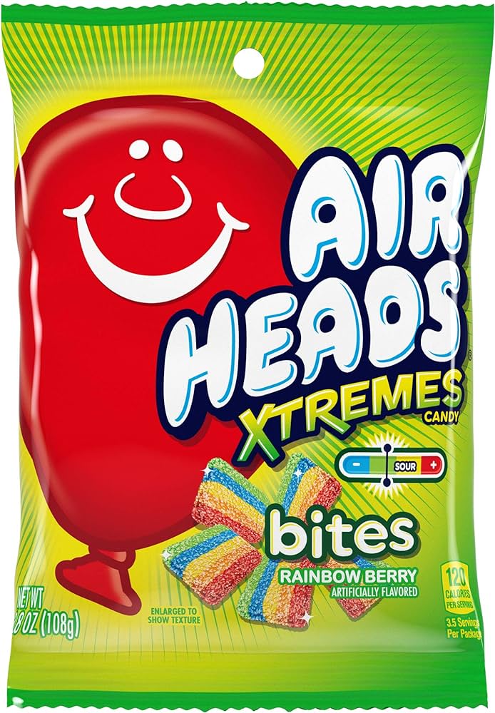 Airheads Xtremes Bites Rainbow Berry 108g (Case of 12)