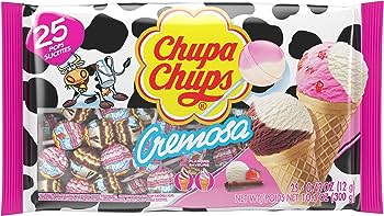 Chupa Chups Cremosa Lollipops 300g 25ct - Case of 12