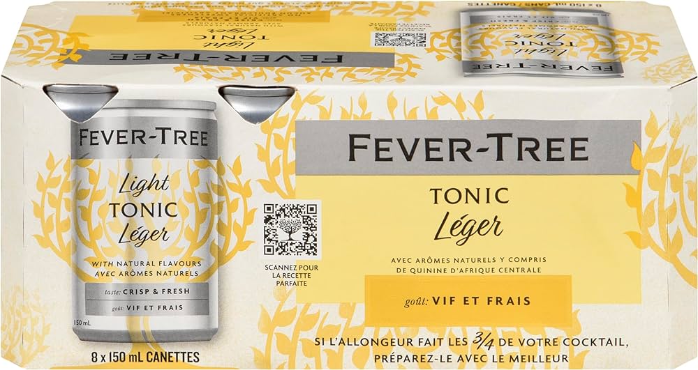 Fever-Tree Light Tonic Cans 150ml - 8 Pack