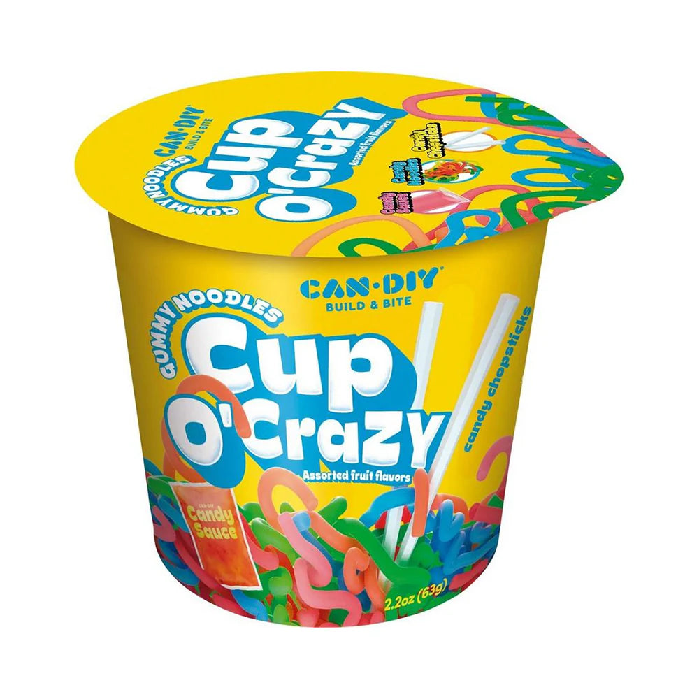 Cup O'Crazy Gummi Candy 63g - 12ct