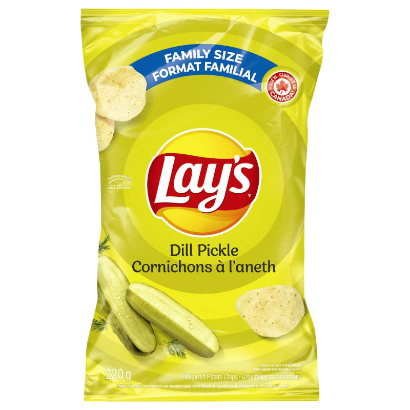 Lay's Dill Pickle Family Size 220g - Case of 12