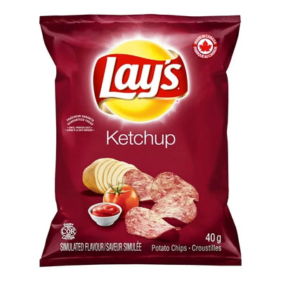 Lay's Ketchup Potato Chips 40g - 40ct