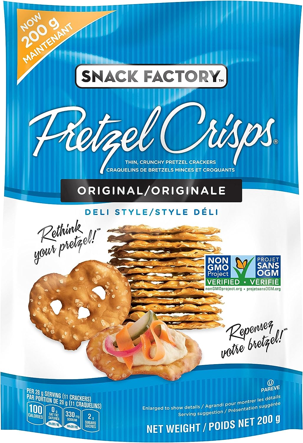 Pretzel Crisps Original Deli Style - Case of 12