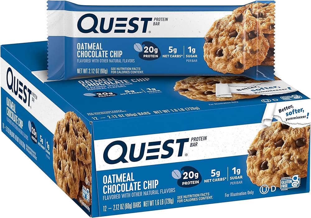 Quest Protein Bar Oatmeal Chocolate Chip - 12ct