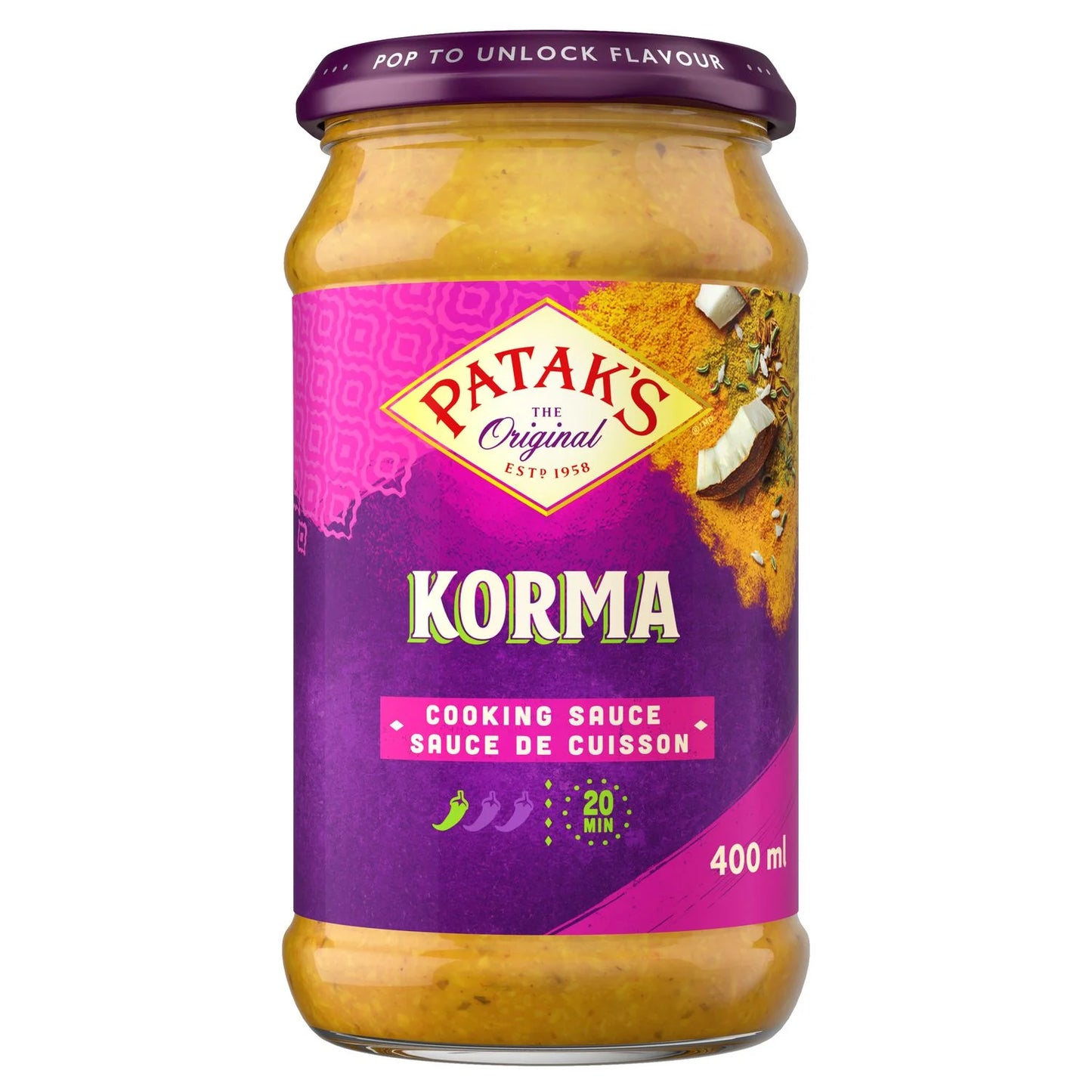 Patak’s Korma Cooking Sauce 400ml - Case of 6