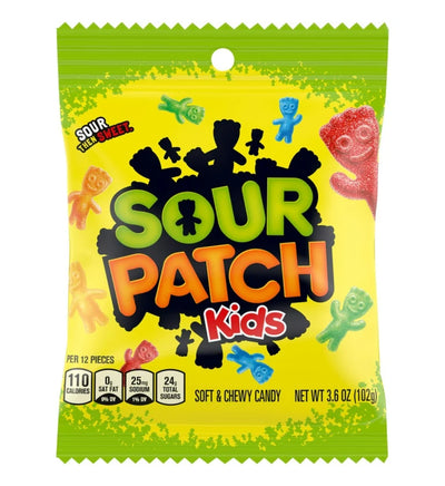 Sour Patch Kids Peg 102g - Case Of 12