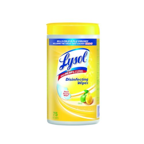 Lysol Disinfecting Wipes Citrus 75Ct - Case of 12