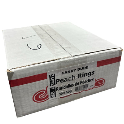 Candy Dude Peach Rings 60g - Case of 30