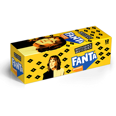 Fanta Beetlejuice Pineapple x Delia 355ml - Case of 12 (Limited)