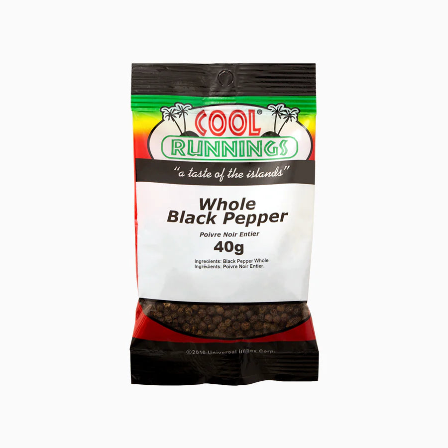 Cool Runnings Whole Black Pepper 40g - Case of 12