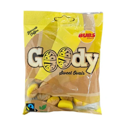 Bubs Goody Banana Toffee Sweet Ovals Candy - Case of 12