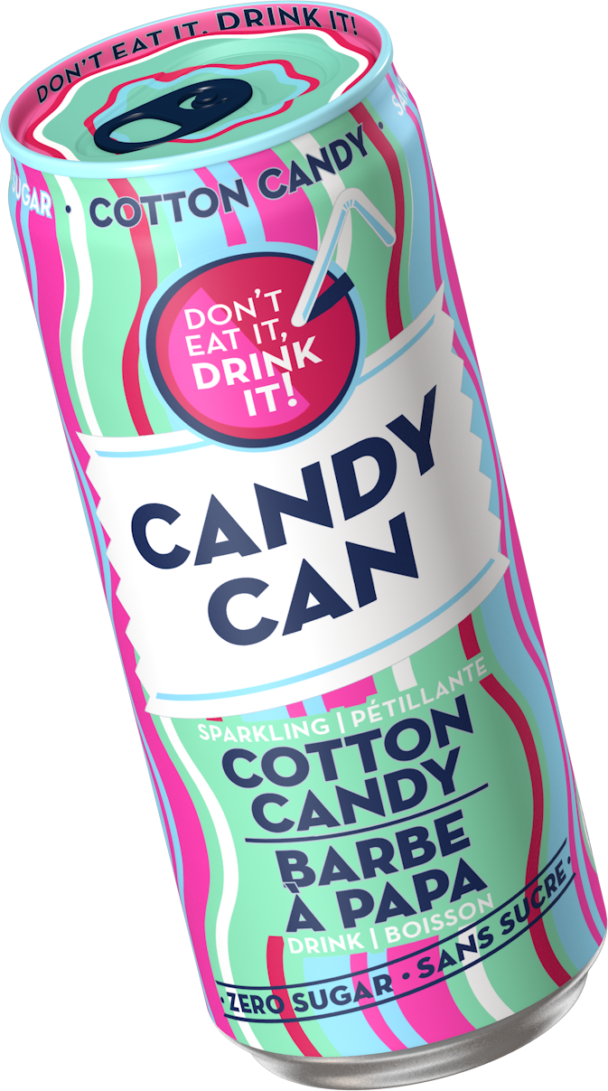 Candy Can Sparkling Cotton Candy 330ml - (Case of 12)