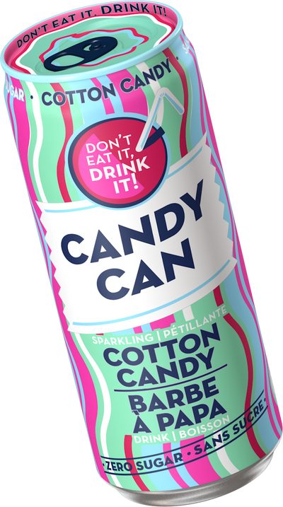 Candy Can Sparkling Cotton Candy 330ml - (Case of 12)