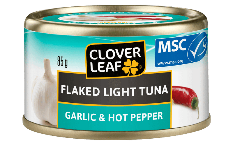 Clover Leaf Flaked Light Tuna Garlic & Hot Pepper 85g - Case of 24