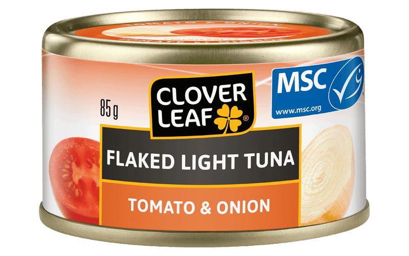 Clover Leaf Flaked Light Tuna Tomato & Onion 85g - Case of 24