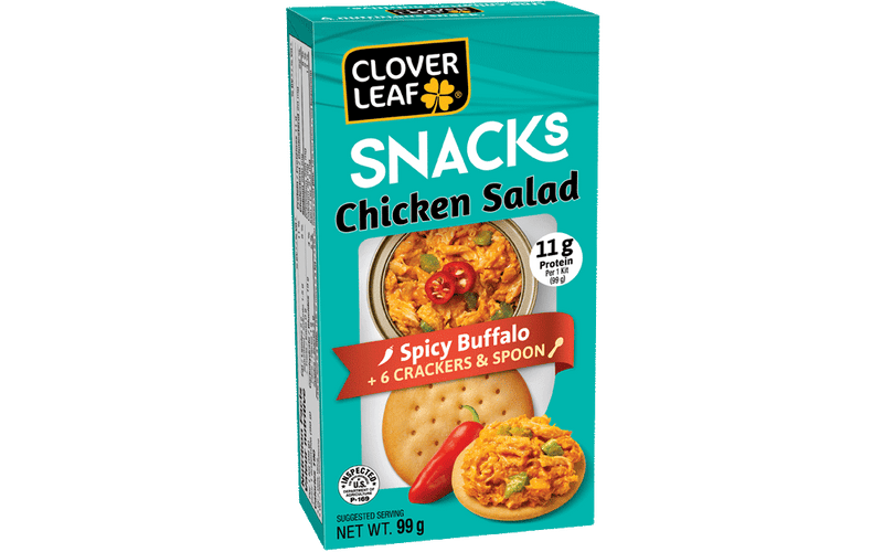 Clover Leaf Snacks Chicken Salad Spicy Buffalo 99g - Case of 12