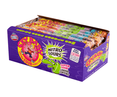 Cry Baby Nitro Sours Gum Tubes 24Ct