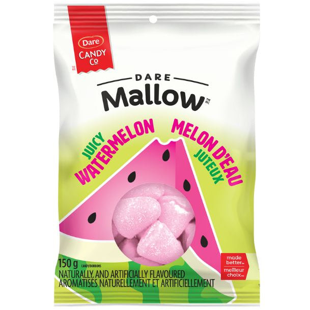 Dare Mallow Juicy Watermelon Candy 150g - Case of 7