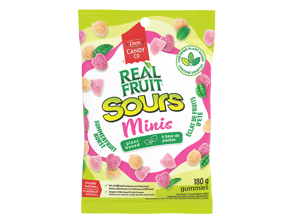 Dare Real Fruit Sours Minis Summerfruit Gummies - Case of 12