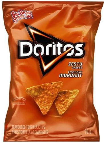 Doritos Zesty Cheese Tortilla Chips 70g - 32 Count