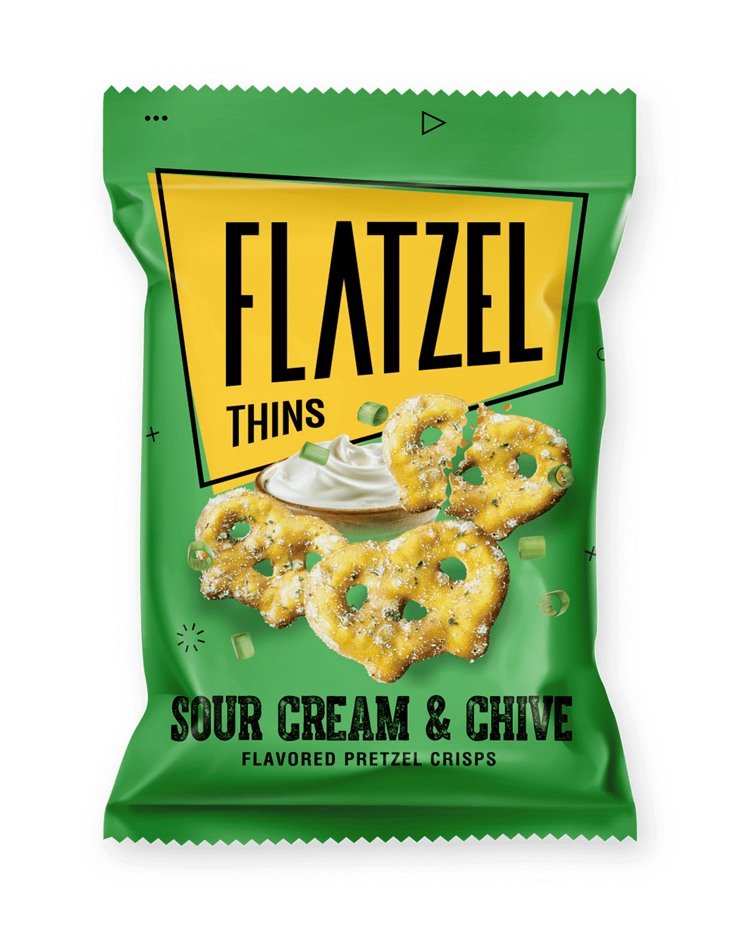 Flatzel Baked Pretzel Sour Cream & Chives - Case of 24