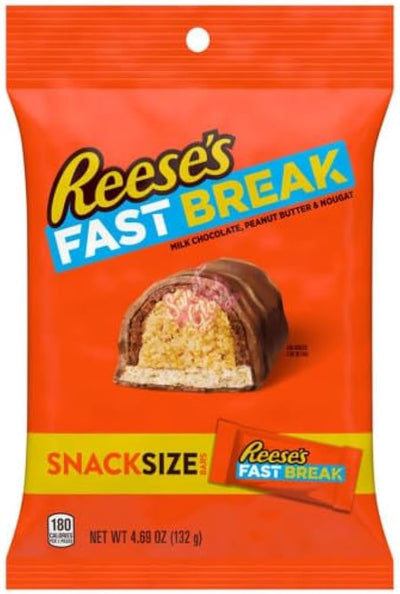 Reese's Fast Break Snack Size Peg Bag 132g - Case of 9