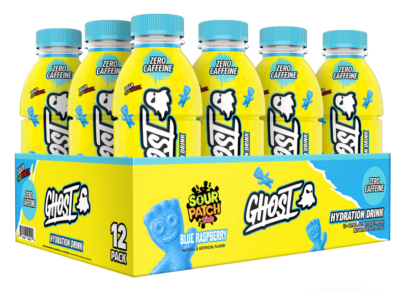 Ghost Hydration Sour Patch Kids Blue Raspberry 500ml - (Case of 12)