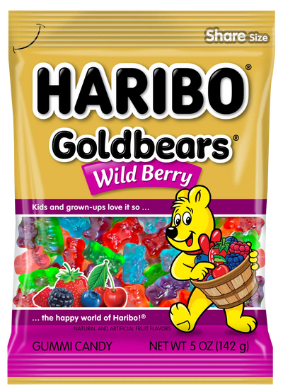 Haribo Gold Bears Wild Berry - Case of 12