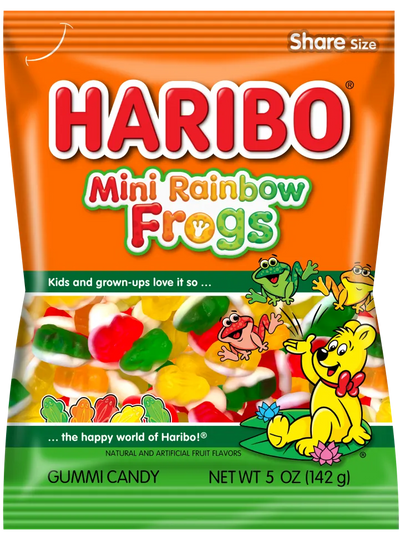 Haribo Mini Rainbow Frogs (Case of 12)