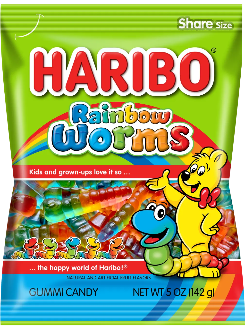 Haribo Rainbow Worms - (Case of 12)