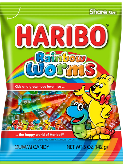 Haribo Rainbow Worms - (Case of 12)