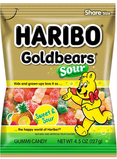 Haribo Sour Gold Bears (Case of 12)