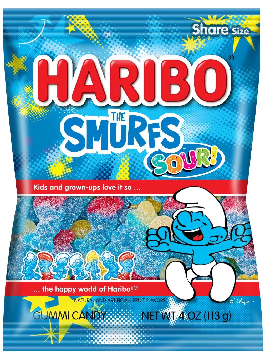 Haribo The Smurfs SOUR - (Case of 12)