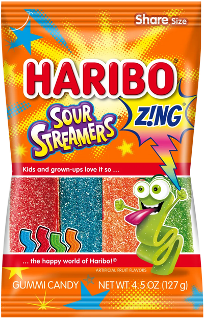 Haribo Zing Sour Streamers - (Case of 12)