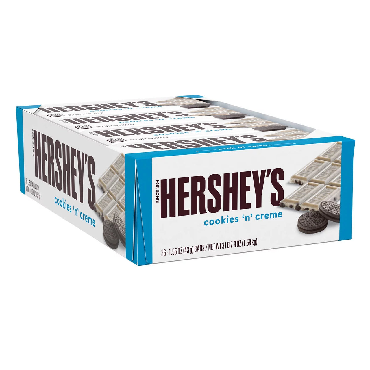 Hershey's Cookies N Creme Bar 1.55oz - 36ct