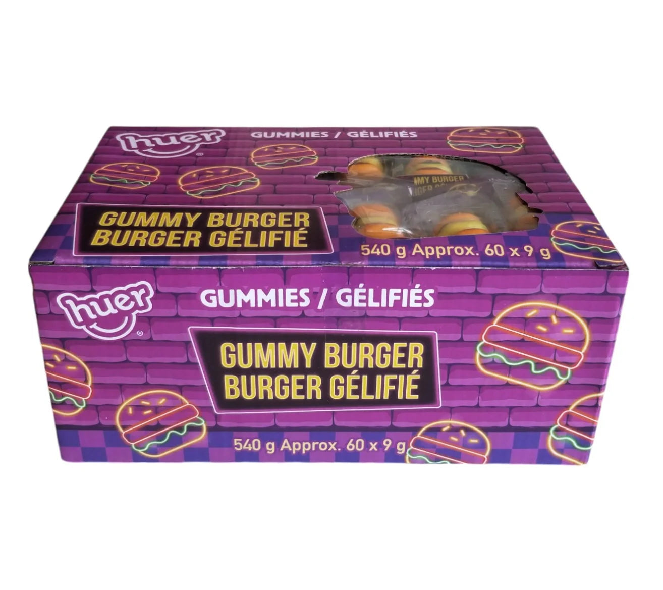 Huer Gummy Burger 9g - 60ct