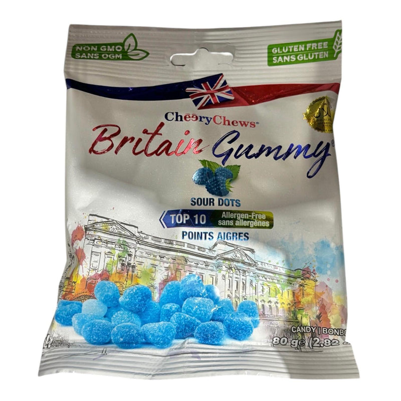 Britain Gummy Sour Dots 80g (12 pack)