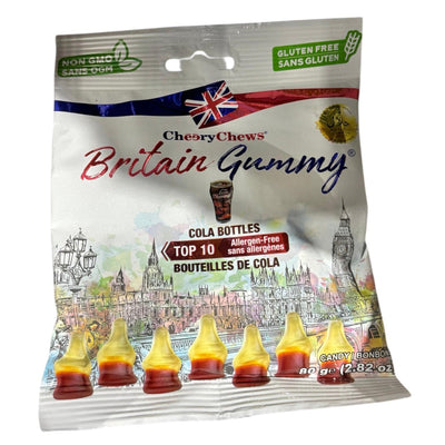 Britain Gummy Cola Bottles 80g (12 pack)