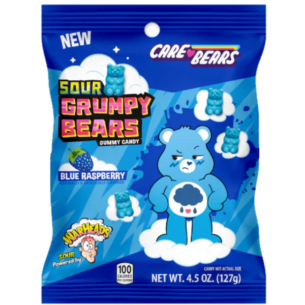 Warheads Sour Grumpy Bears Peg Bag - Case of 12