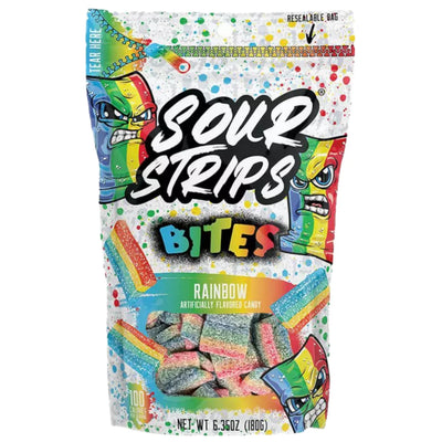 Sour Strips Bites Rainbow Peg Bag (Case of 10)