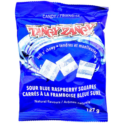 Tangy Zangy Sour Blue Raspberry Squares Peg Bag (Case of 12)