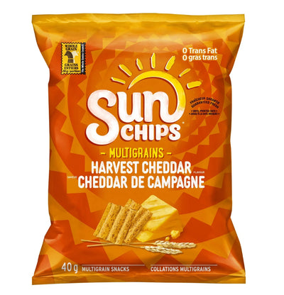 Sun Chips Harvest Cheddar Multigrain Snacks 40g - 32ct