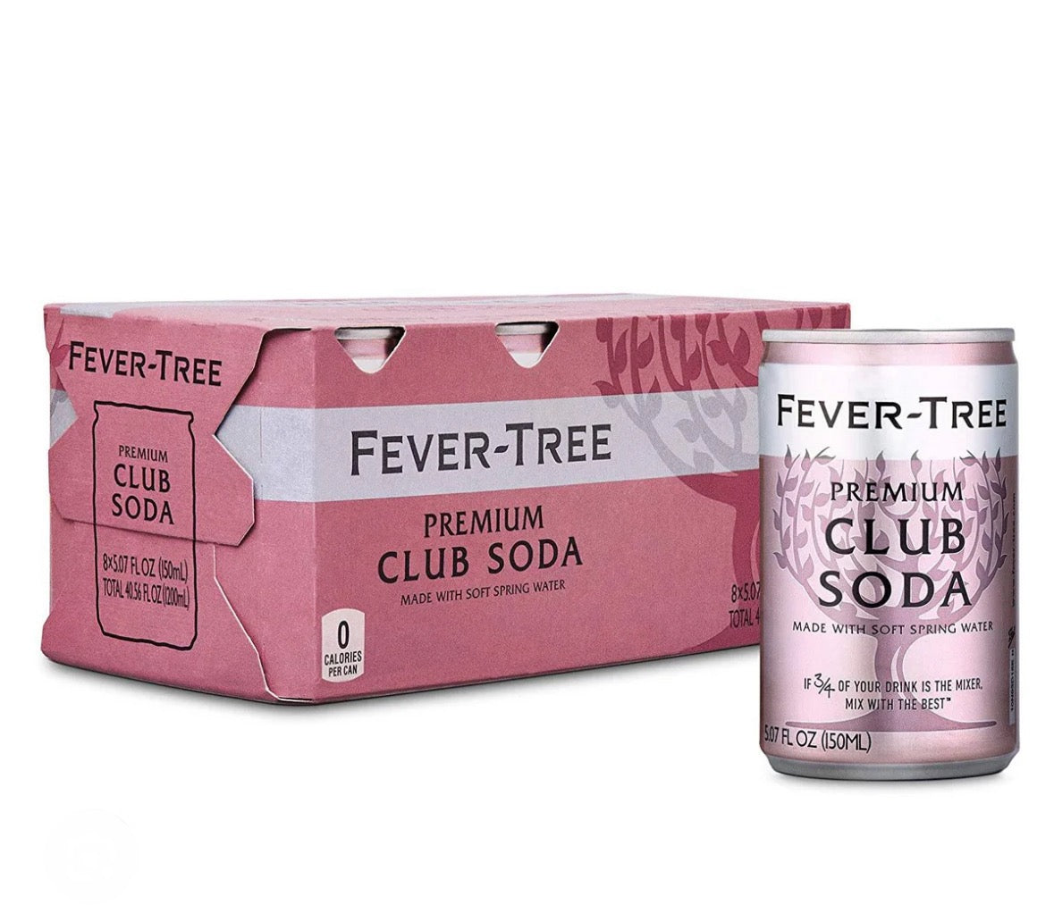 Fever-Tree Premium Club Soda Cans 150ml - 8 Pack